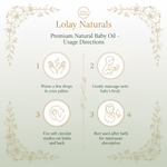 Lolay Naturals Baby Oil – Usage Directions