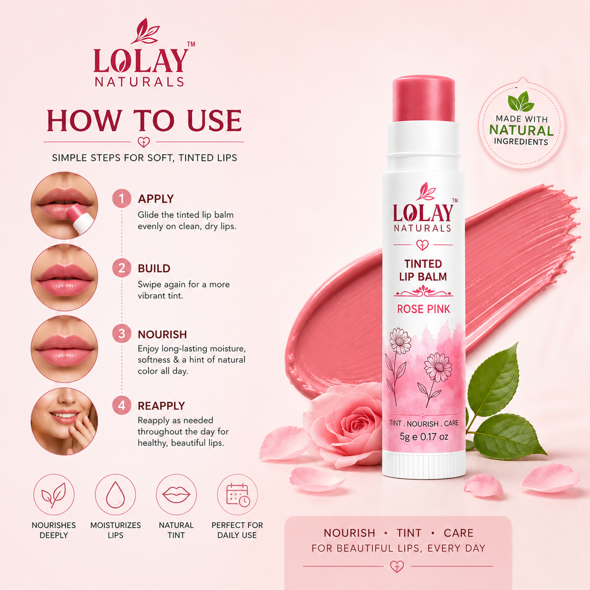 Tinted Lip Balm – LOLAY NATURALS