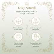 Lolay Naturals Baby Oil – Usage Directions